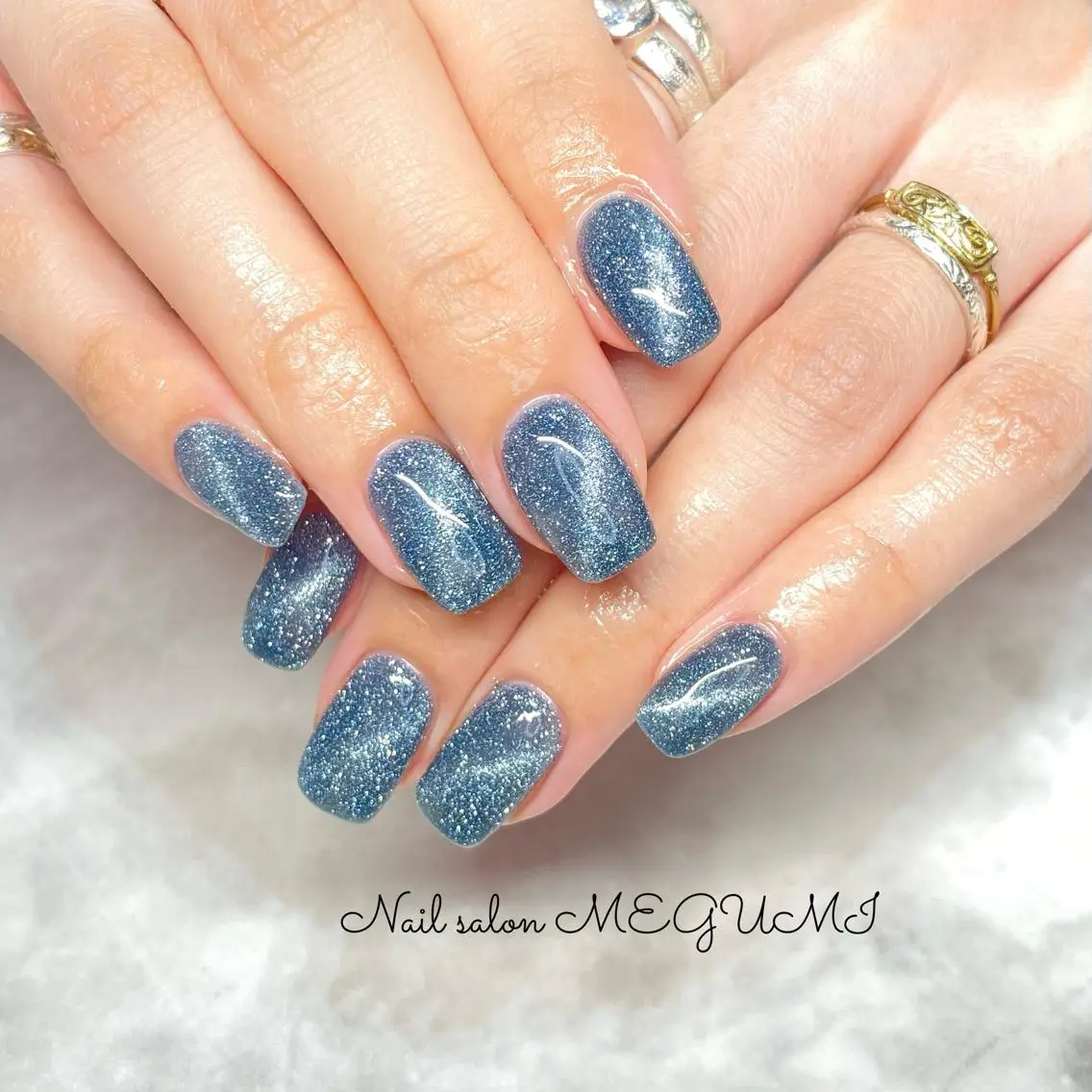 ネイル マグネットネイル マグネットワンカラー ワンカラーネイル ハンドネイル Nail salon MEGUMIのネイルデザイン