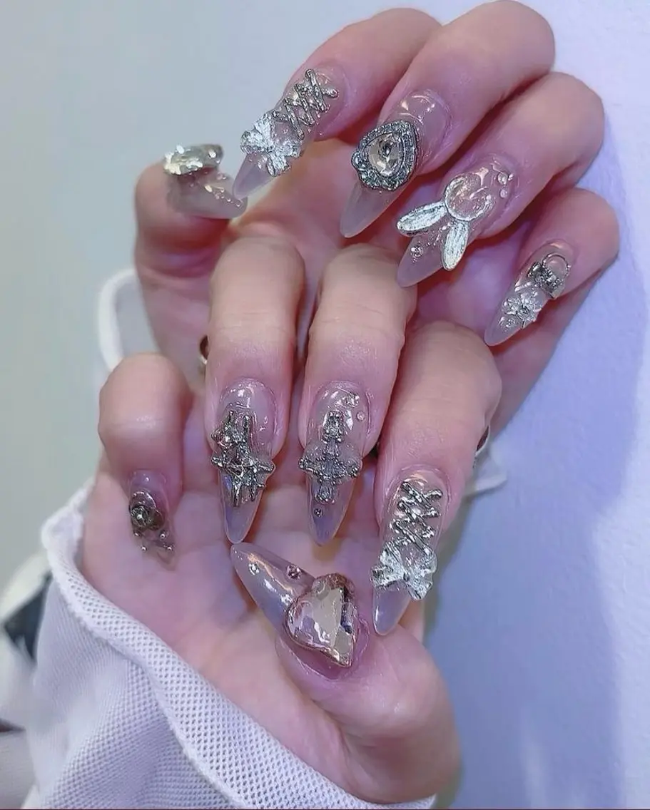ネイル フレンチネイル ジェルネイル 韓国ネイル マグネットネイル マグネットフレンチ akina nailsのネイルデザイン