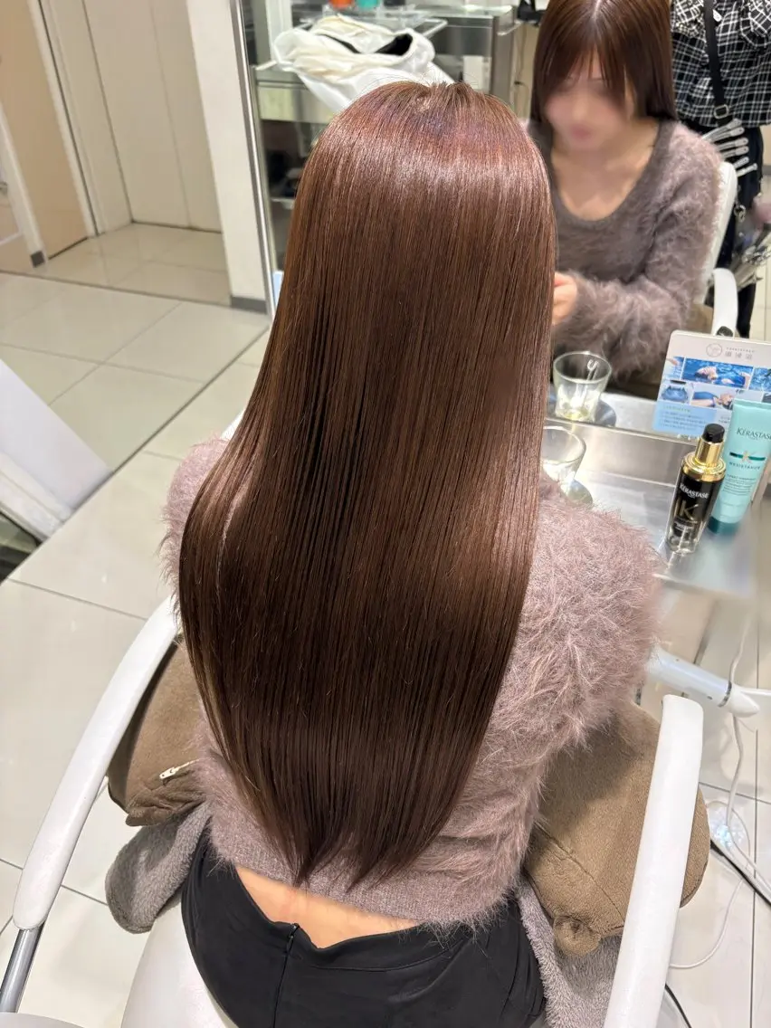ロング カラー ベージュカラー ブリーチ ブリーチなしカラー 久保山 ことのヘアスタイル
