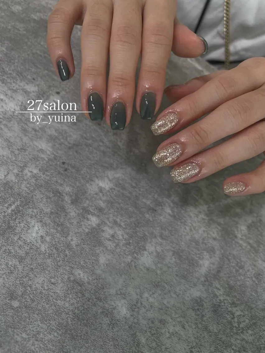 ネイル ラメ(グリッター) ハンドネイル 27salon yuinaのネイルデザイン