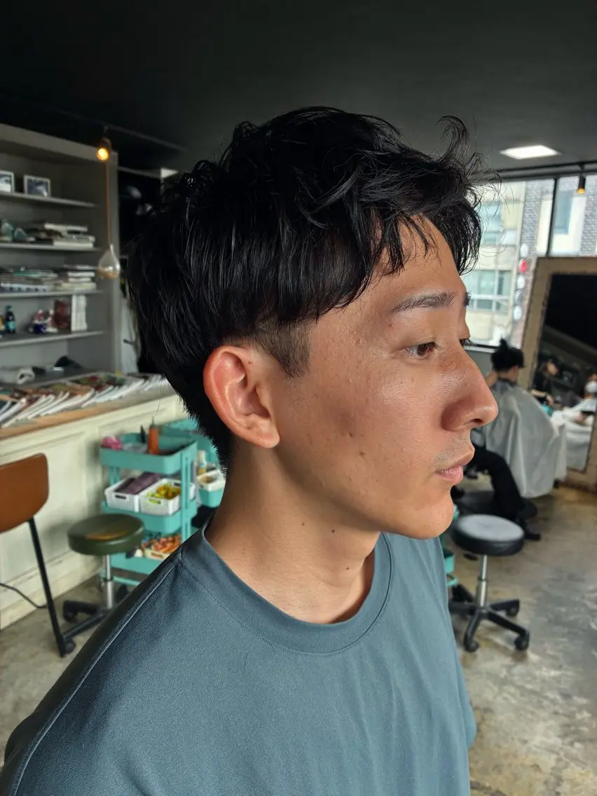 パーマ メンズ カット パーマ トリートメント 新規再来率No.1 金山/メンズパーマのヘアスタイル