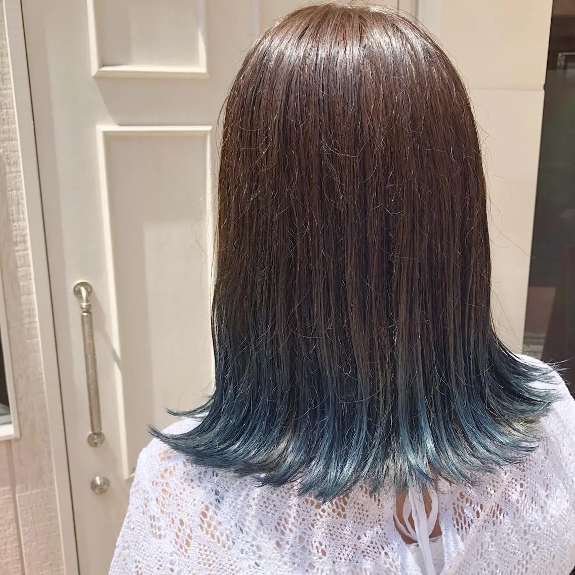 ミディアム カラー アクアカラー ベージュカラー Blanco Color&Careのヘアスタイル