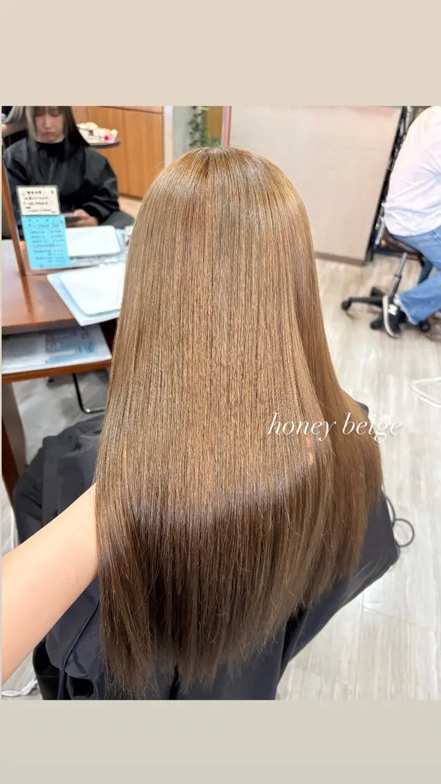 ロング ヘアカラー arika になのヘアスタイル