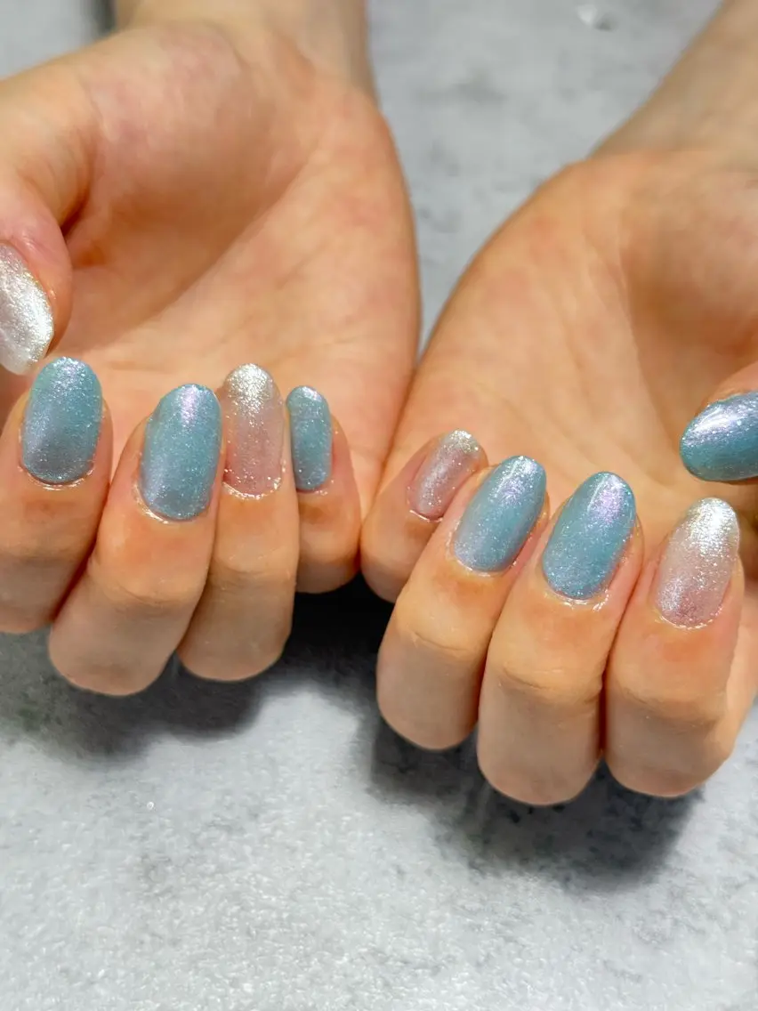 ネイル ラメ(グリッター) ワンカラーネイル 夏ネイル k+1💅🏻 miyukiのネイルデザイン