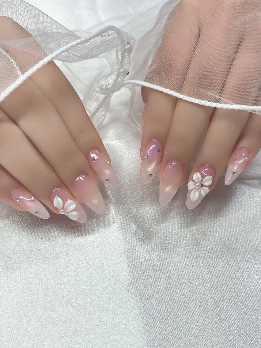 オフなし10本長さだしシンプルアート🤍の写真