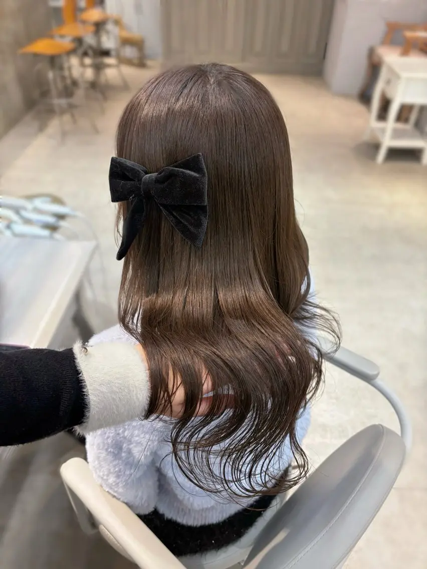 セミロング カラー ヘアカラー 無料カットモデル💞 ピンク💞みどりのヘアスタイル