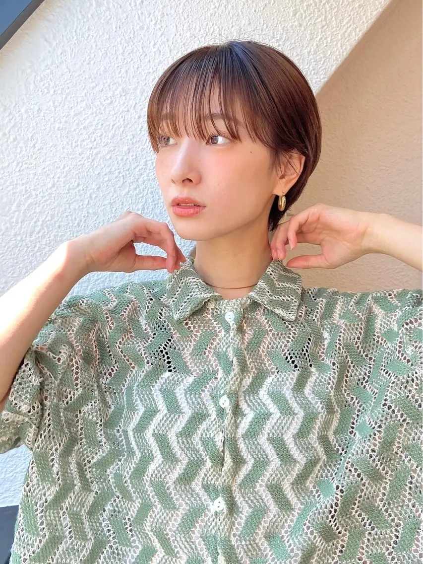 ショート カラー カット ヘアカラー トリートメント 🦋透明感カラー🦋 なつやのヘアスタイル