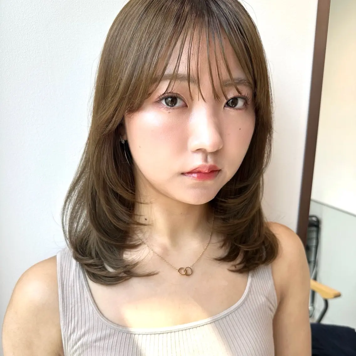 ミディアム カラー レイヤーカット カット ヘアカラー take/ショート& レイヤーカット/銀座のヘアスタイル