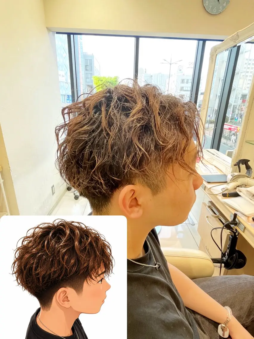 パーマ メンズ メンズパーマ特化型 美容師/荒井海音のヘアスタイル