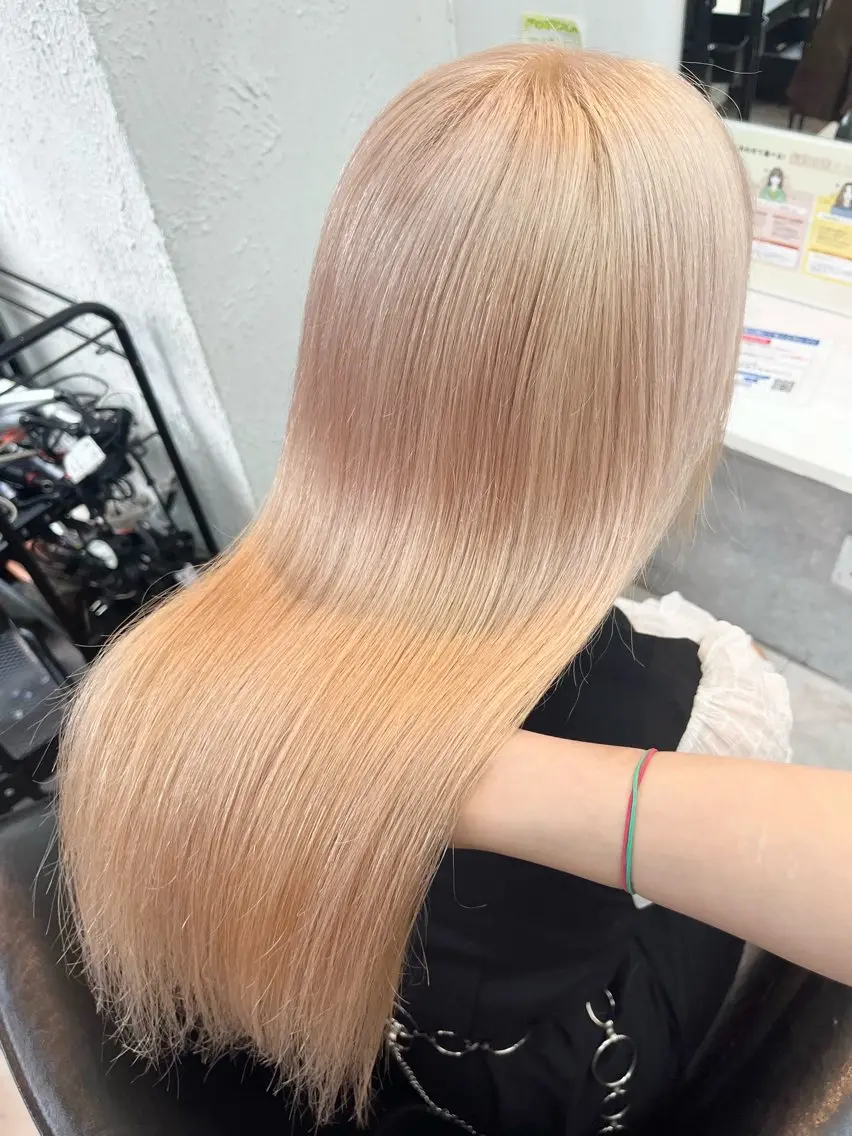 ロング カラー YUI/透明感 ブリーチ❕髪質改善のヘアスタイル