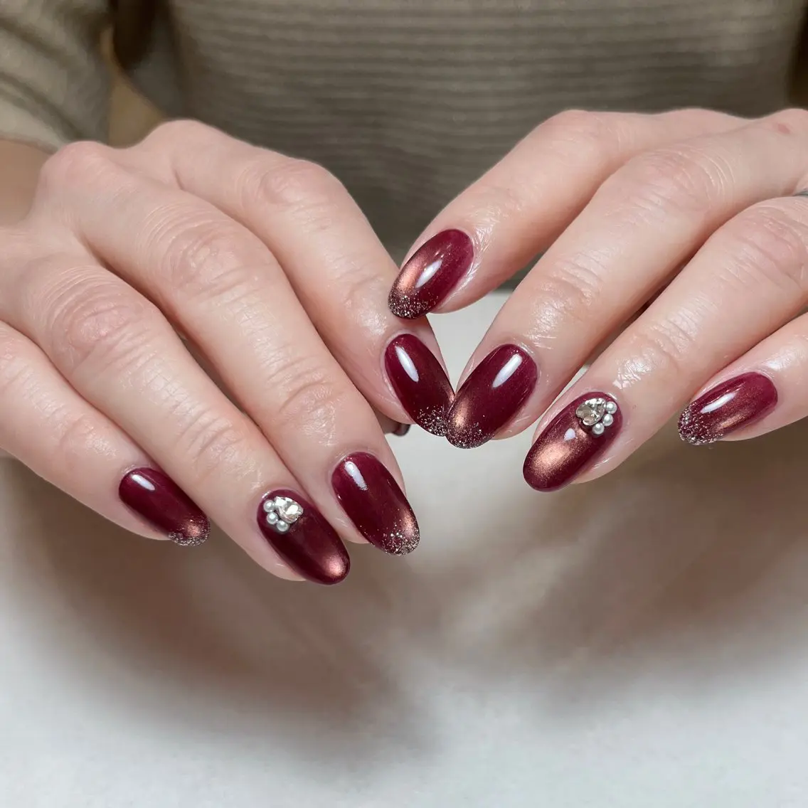 ネイル ボルドー フットネイル Nail Salon BELMUEのネイルデザイン