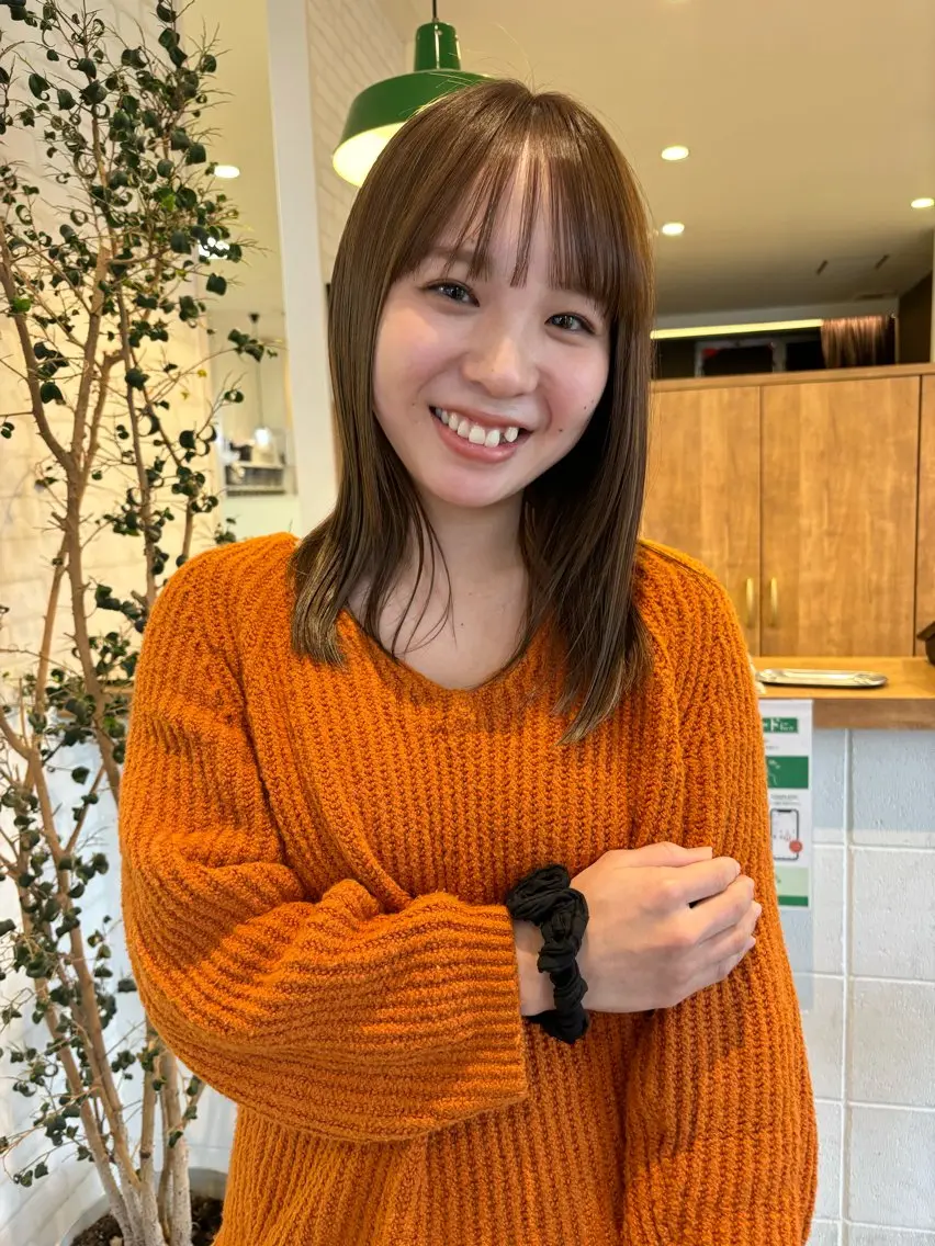 ミディアム カラー ヘアアレンジ ハイライトカラー ハイライト ❣️倉敷❣️美髪 カラー能登一成のヘアスタイル