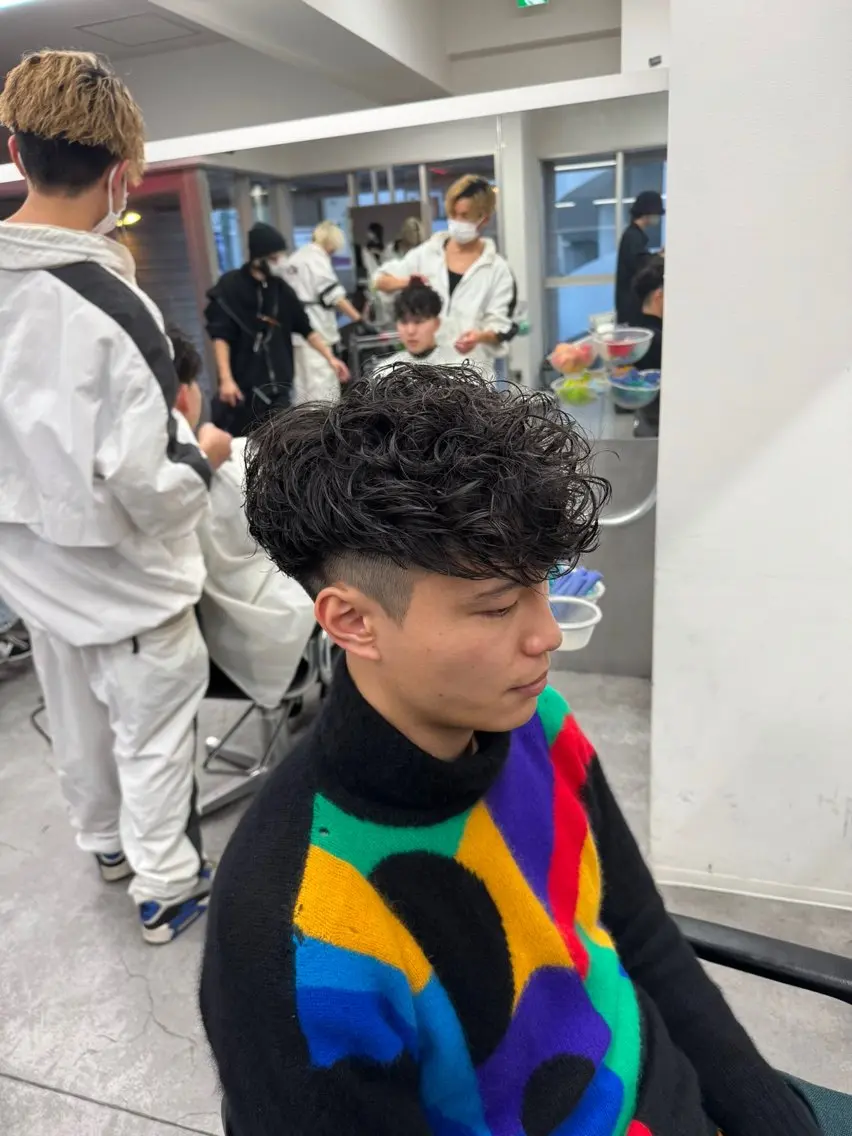 ショート カラー パーマ メンズ カット パーマ 🔥漢髪特化メンズ マネージャーYUKIのヘアスタイル