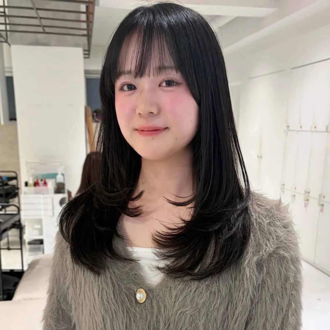 セミロング カット ヘアカラー トリートメント haruko🎀⌇ レイヤーカットのヘアスタイル