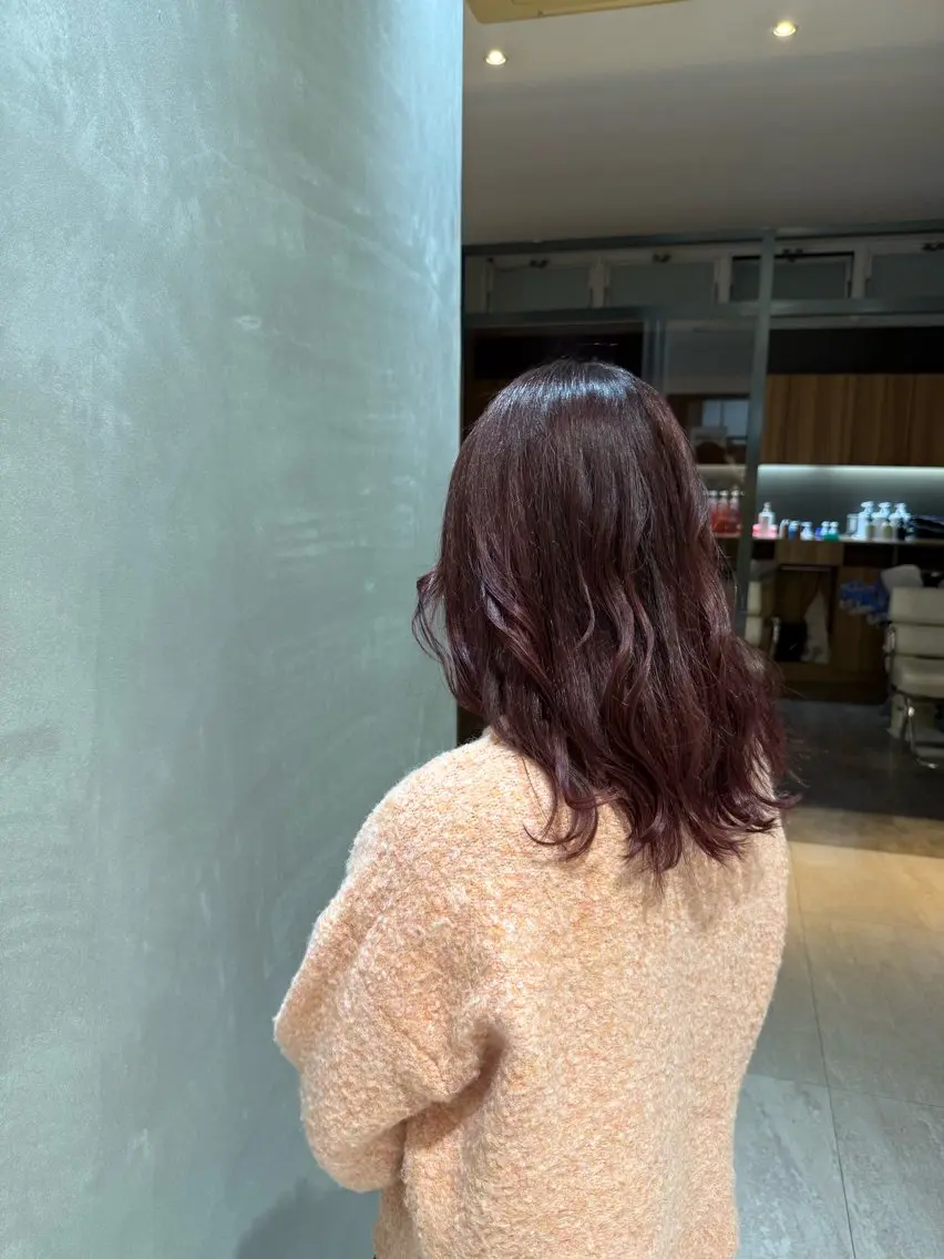 カラー ボルドーカラー ヘアカラー 俟野月祈 DIVADIVOのヘアスタイル