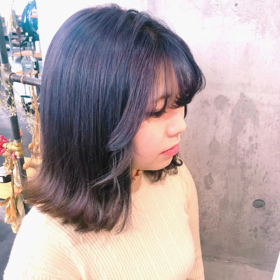 ミディアム カラー ラベンダーカラー 髪質改善💓艶髪💓 暖色💗加藤あゆみのヘアスタイル