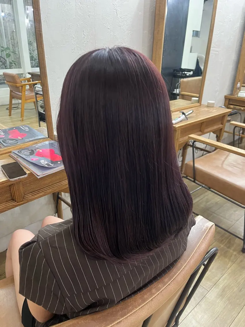 ミディアム カラー ヘアカラー miyuki✴︎ /原宿美容室のヘアスタイル