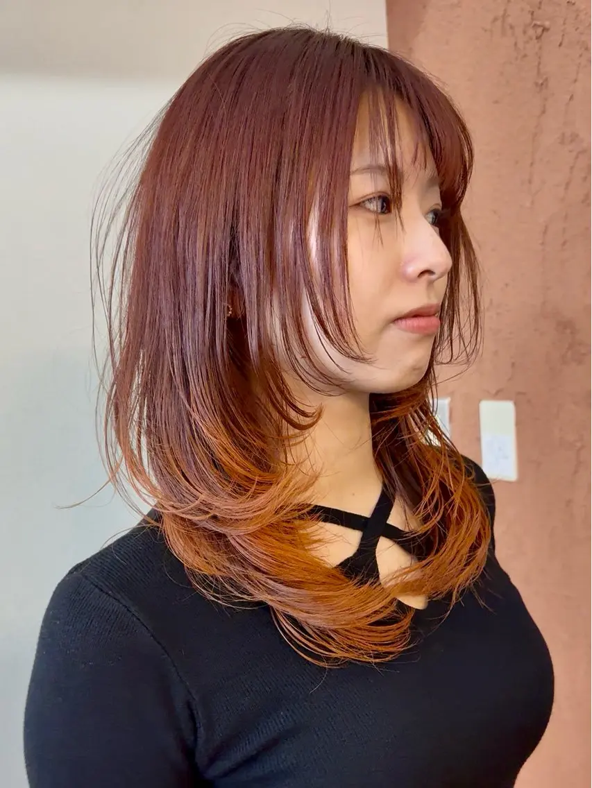 【理想の色味なのに色抜け弱！】ブリーチ無Wカラーの写真