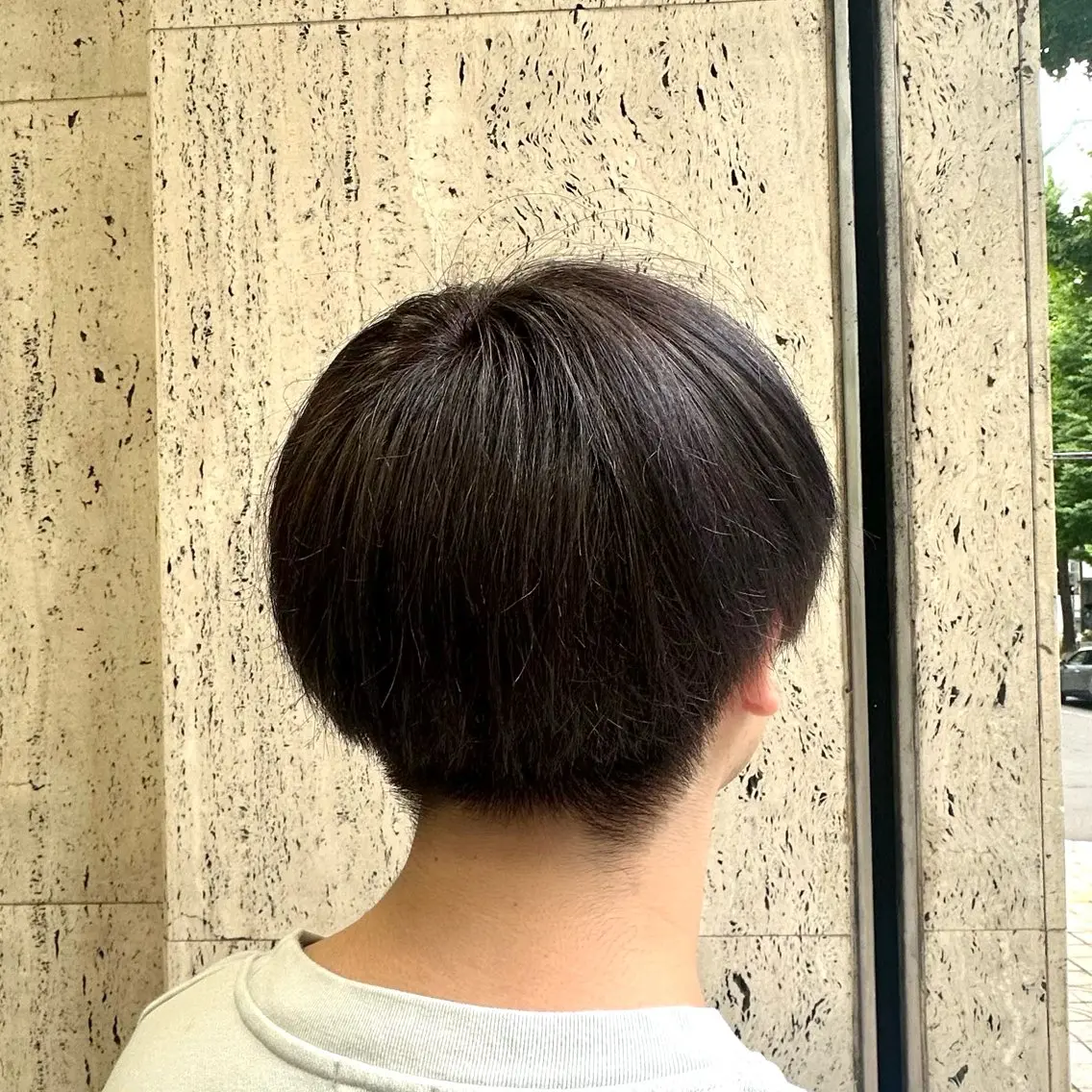 ショート カラー パープルカラー シルバー 田中 汰知のヘアスタイル