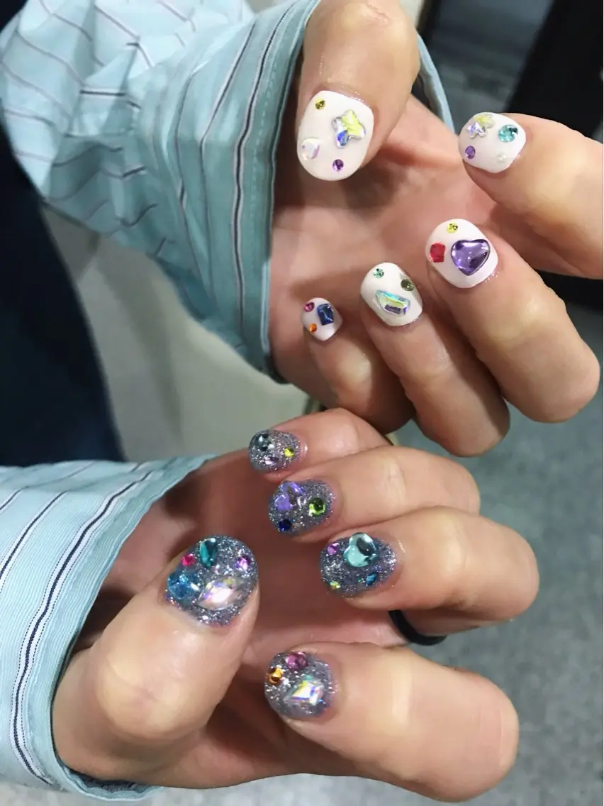 ネイル ストーンネイル ハンドネイル ハンドケア 西日暮里駅徒歩1分/ NAIL106Gのネイルデザイン