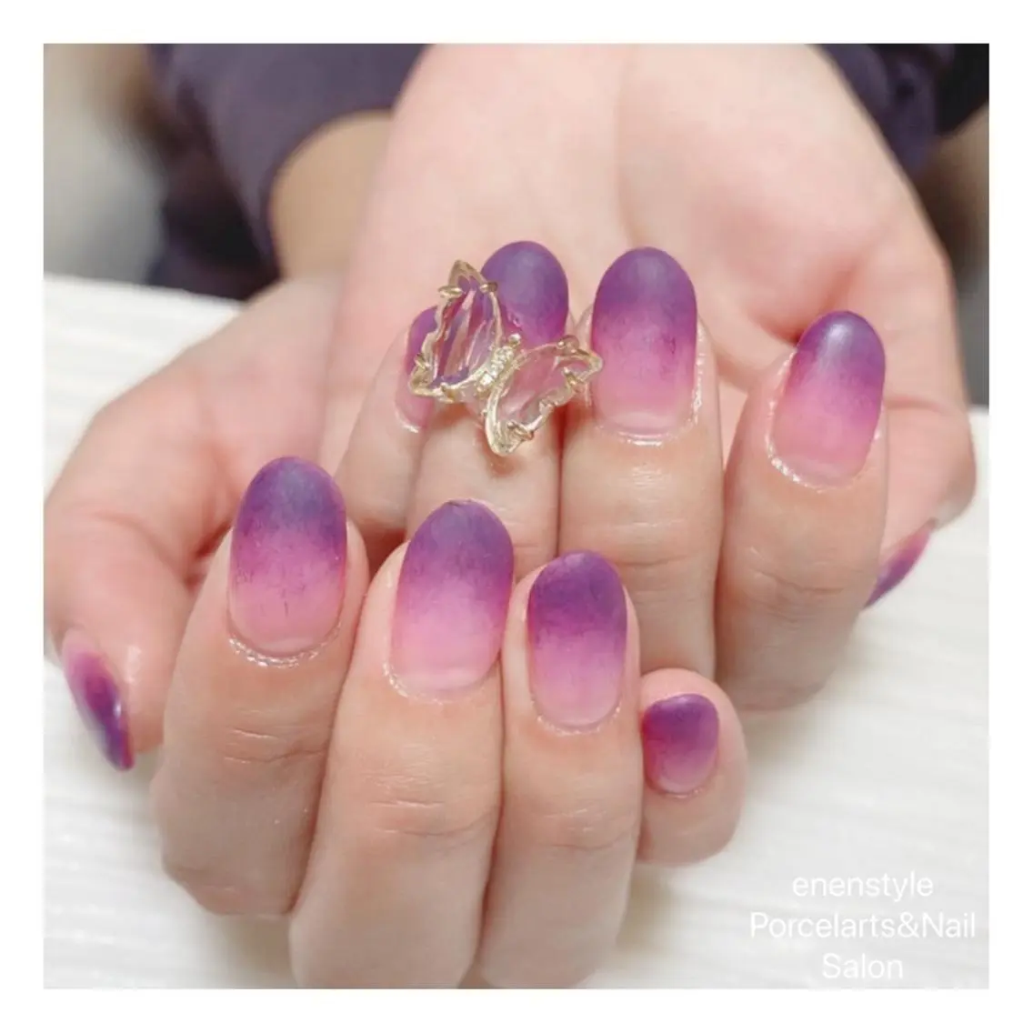 ミディアム ネイル ハンドネイル 🐾enen style 🐾のネイルデザイン
