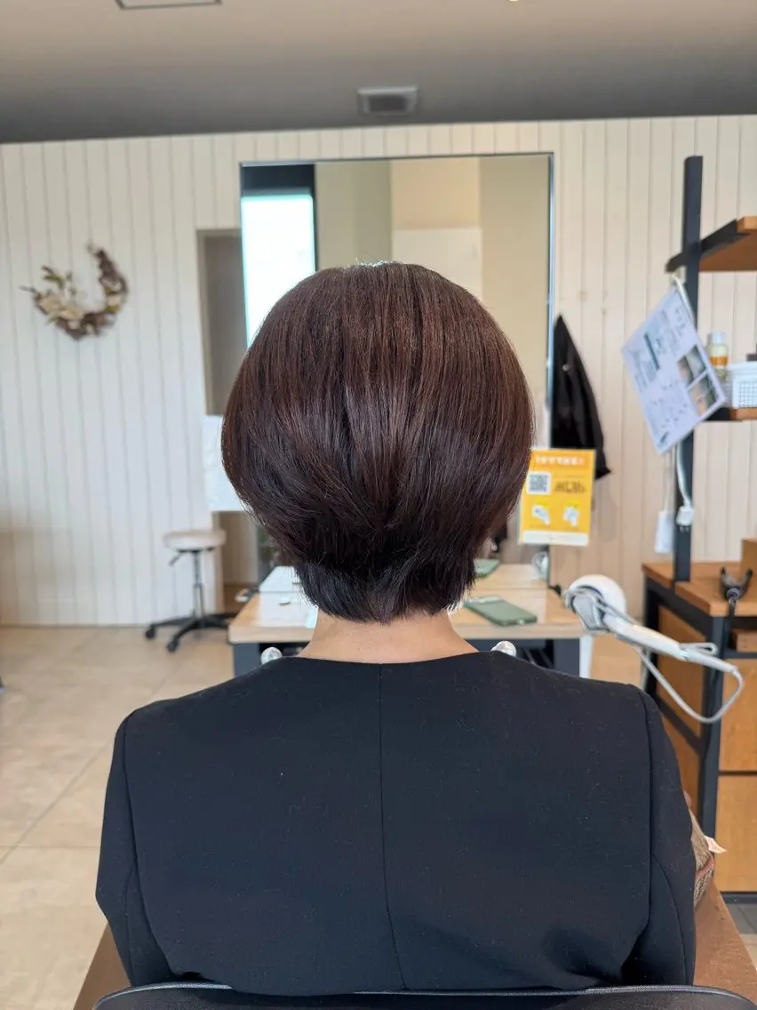 ショート メンズストレート⭐️ 髪質改善カラー⭐️のヘアスタイル