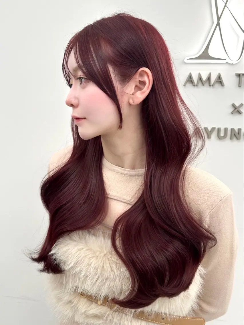 ミディアム カラー カット ヘアカラー トリートメント 🇰🇷韓国風くびれ ヘア🇰🇷中村優大のヘアスタイル