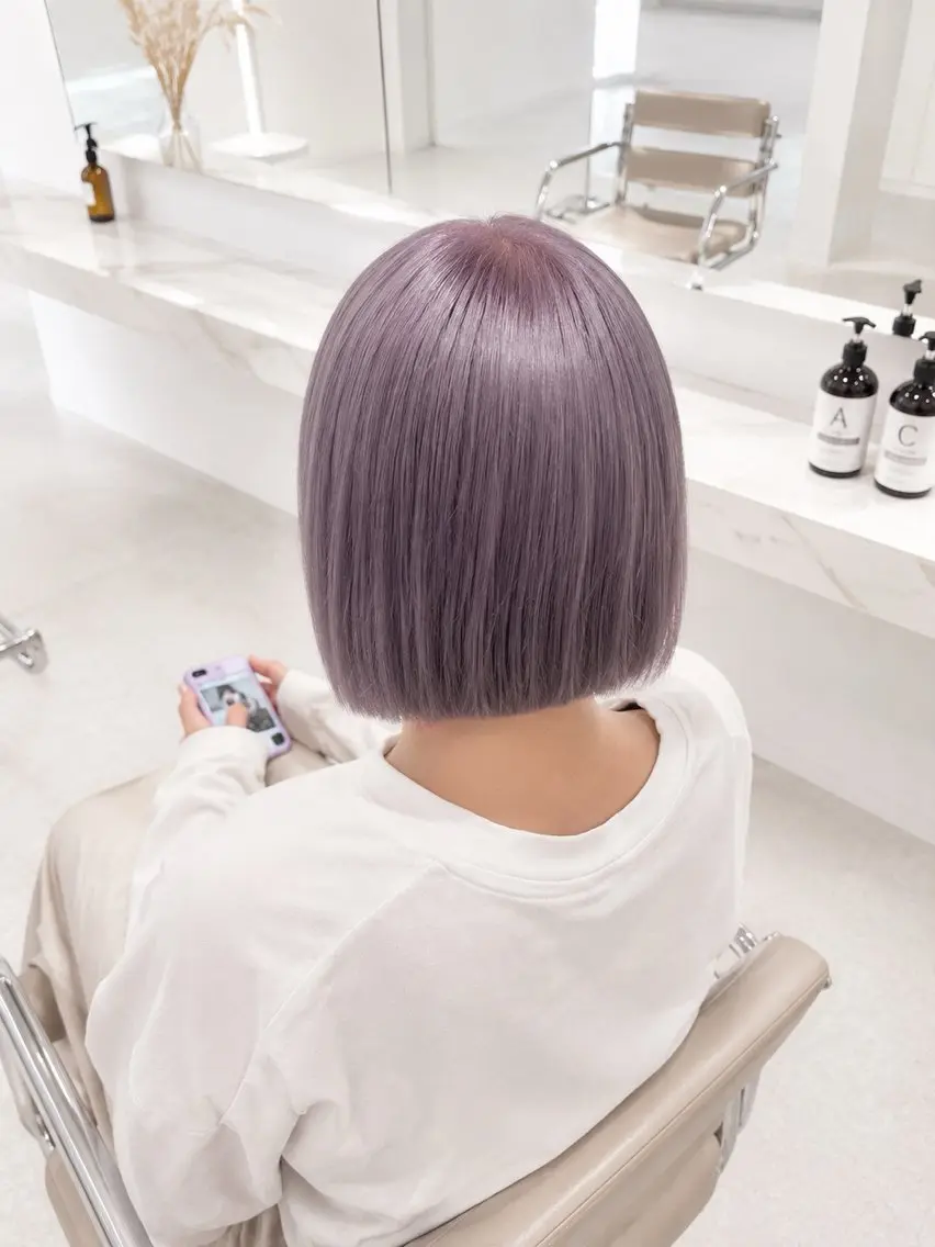 ショート カラー ラベンダーカラー カット ヘアカラー 増子 祐太朗のヘアスタイル
