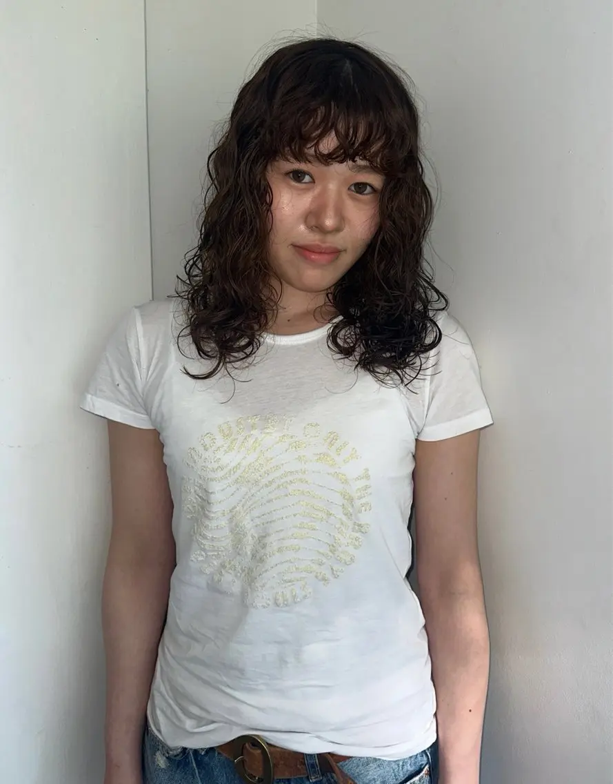 パーマ カット パーマ トリートメント 松本 雪愛のヘアスタイル