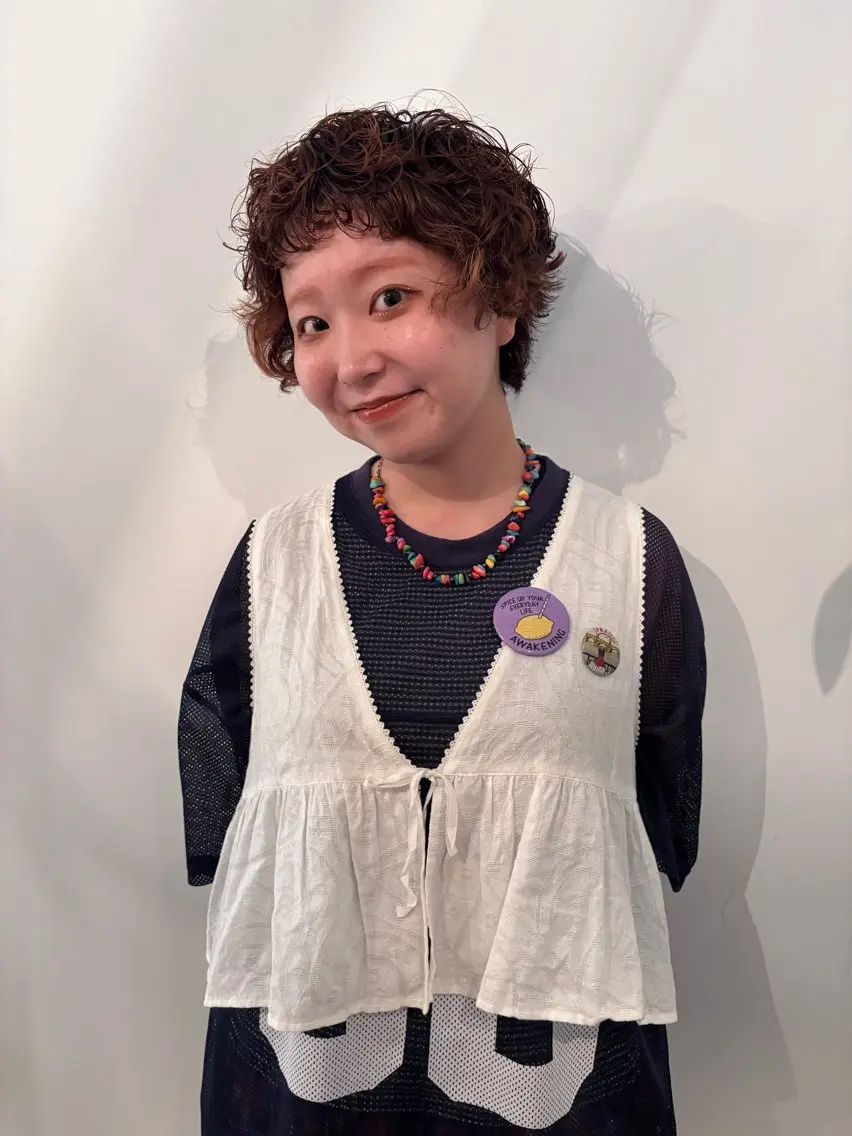 ショート パーマ カット パーマ 川合 慶輔のヘアスタイル