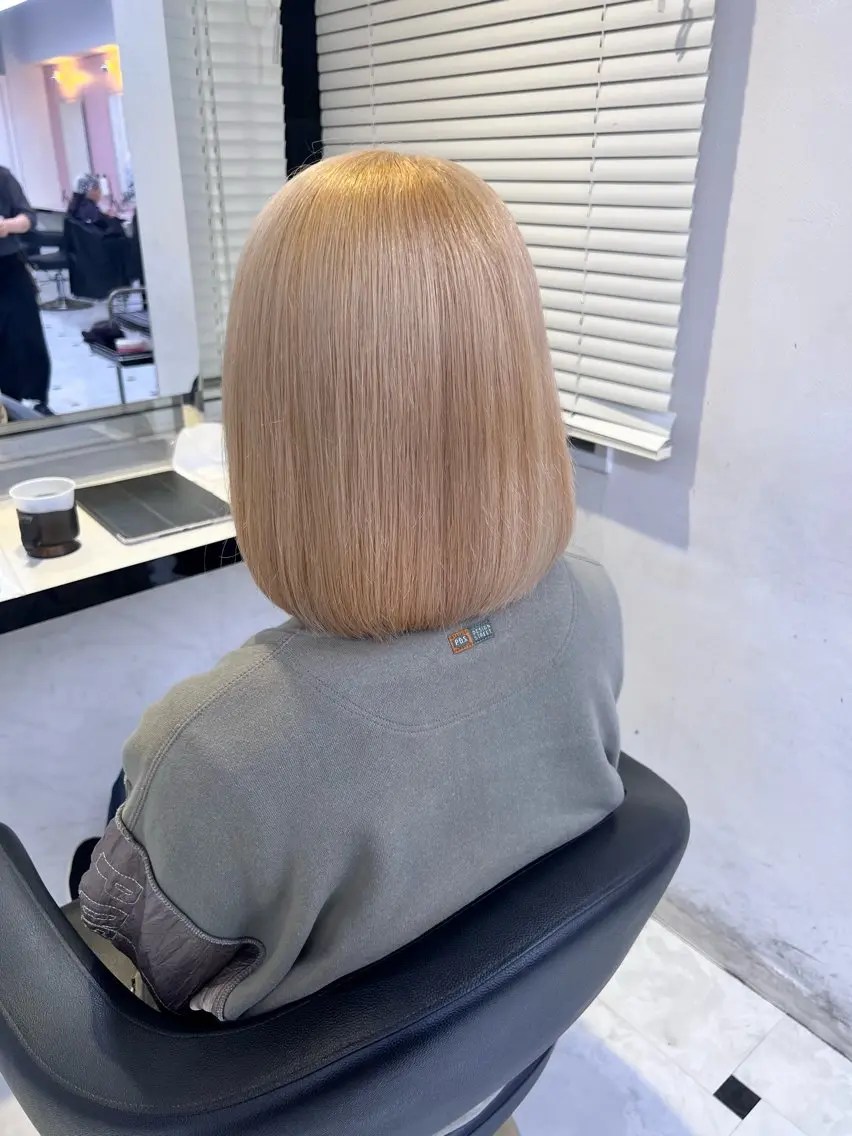 ミディアム カラー ヘアアレンジ カット ヘアカラー トリートメント ヘッドスパ ヘアセット 💕上野美容師☁ ブリーチ💖サワのヘアスタイル