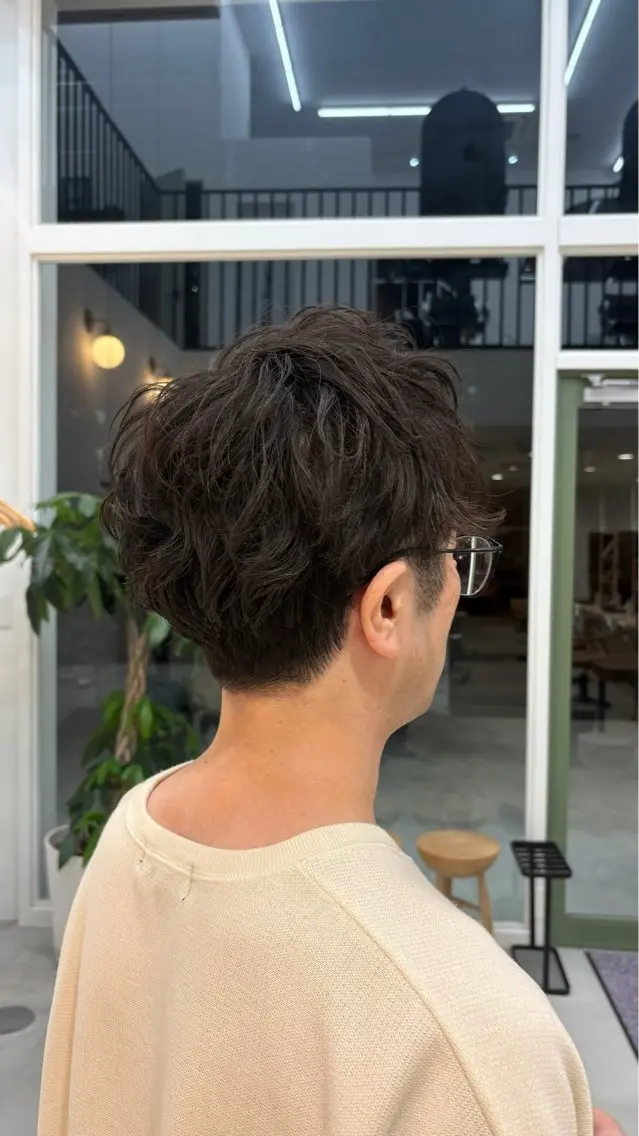 パーマ メンズ パーマ 彦坂 柚羽のヘアスタイル