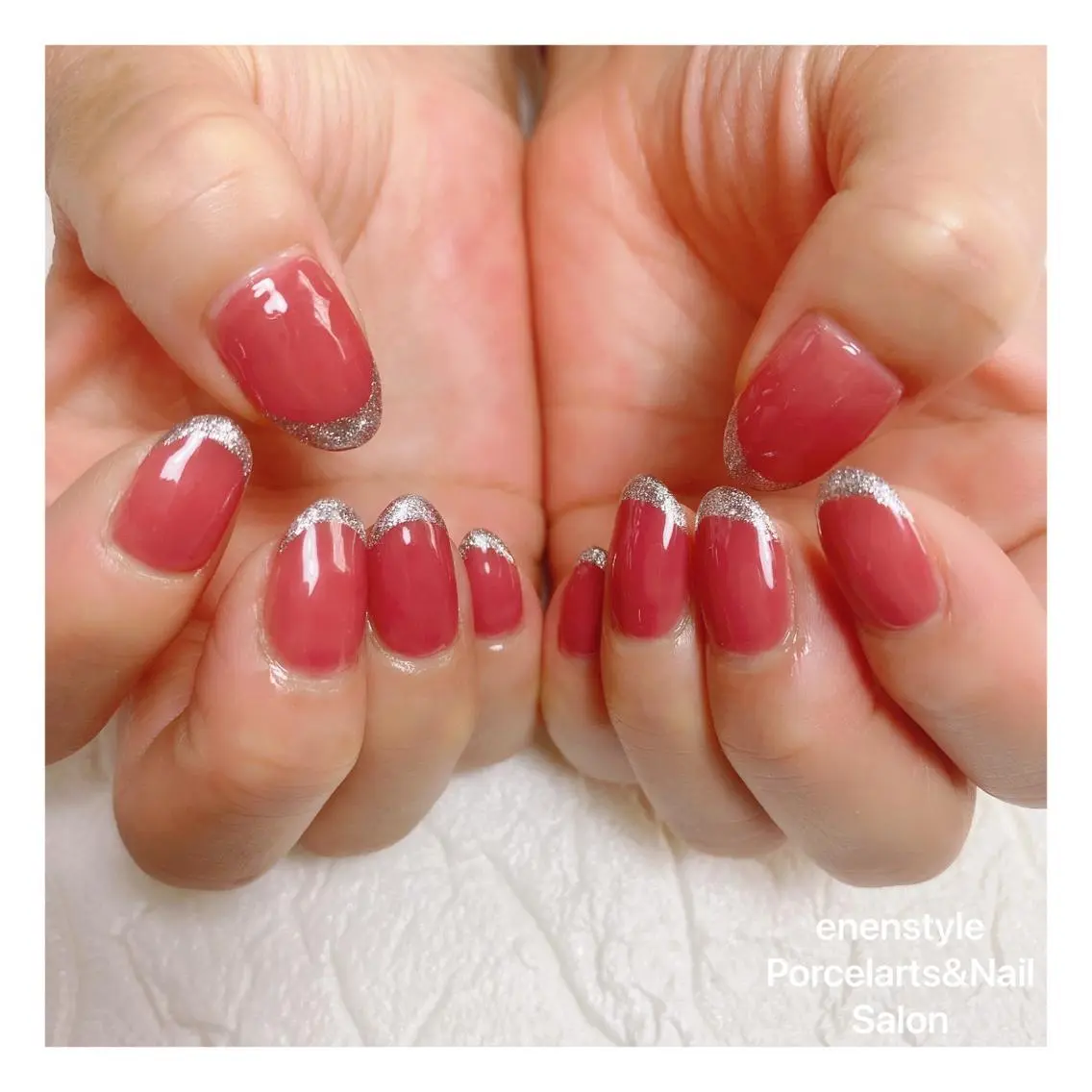ミディアム ネイル ハンドネイル 🐾enen style 🐾のネイルデザイン