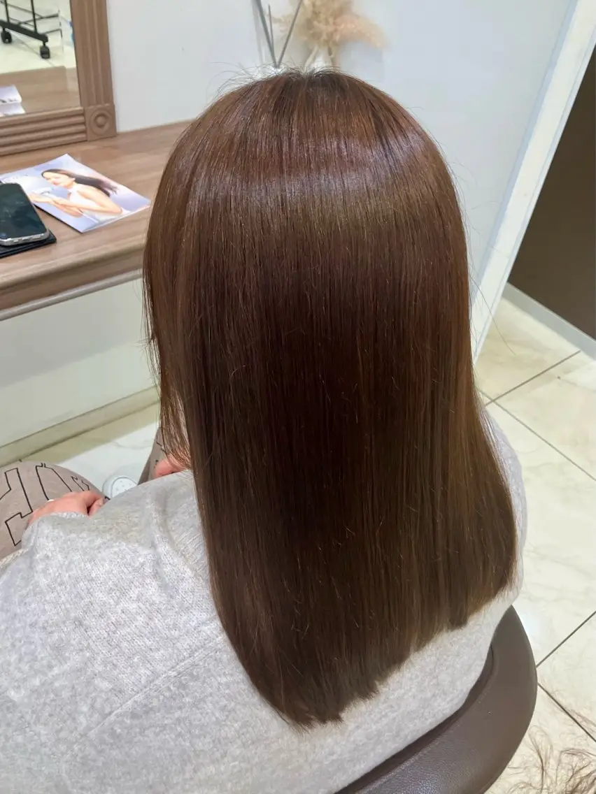 セミロング カラー ベージュカラー ☂️Ash 新杉田☂️山本のヘアスタイル