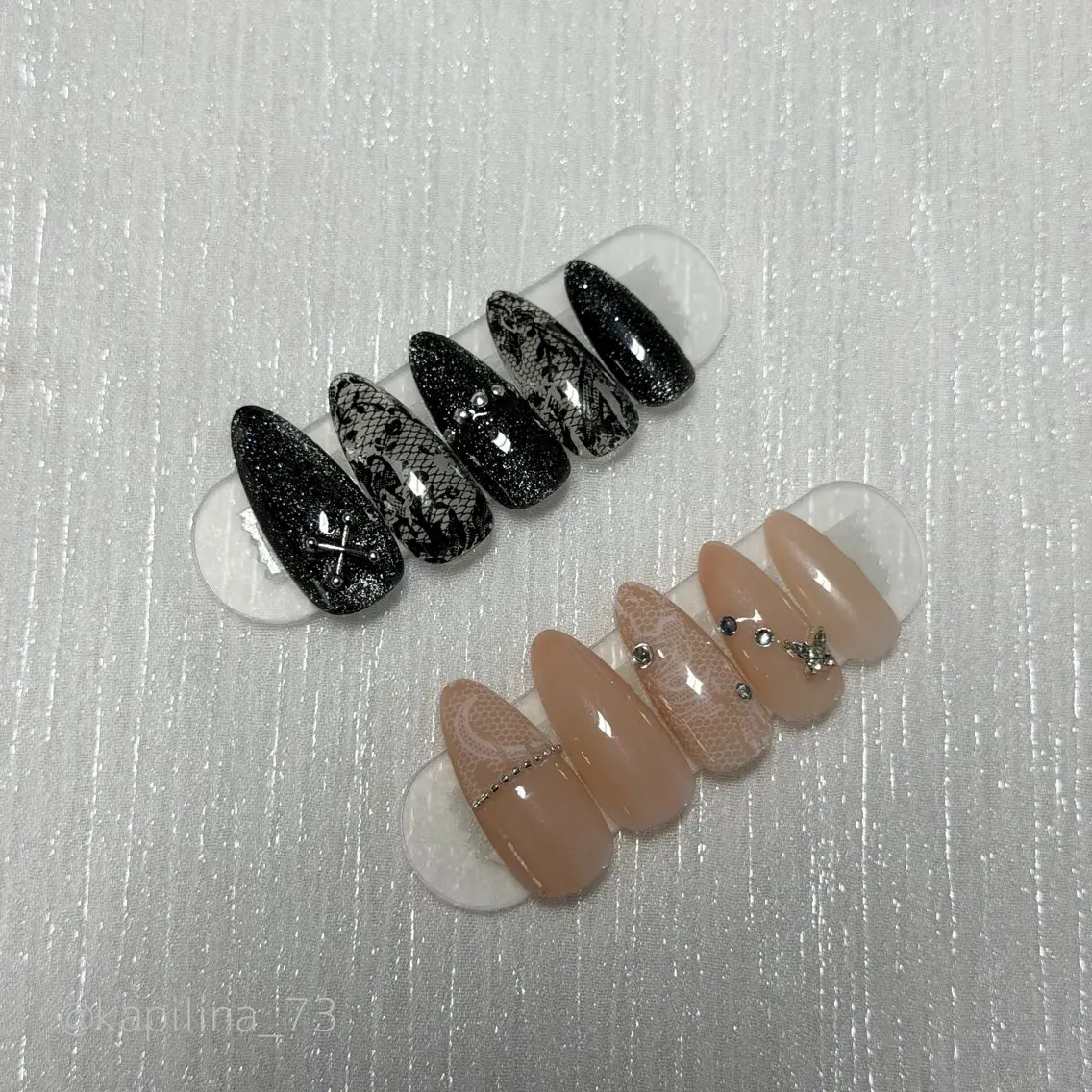 ネイル レース ハンドネイル Kapilina🌺 MOMOのネイルデザイン