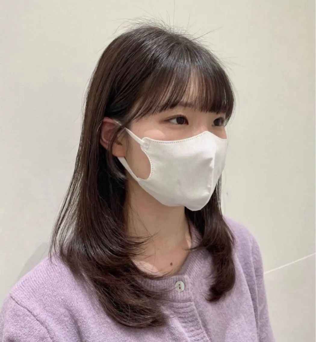 ミディアム 韓国風ヘア レイヤーカット カット ヘアカラー トリートメント ❤︎︎韓国ヘア❤︎︎ 𝑺𝒉𝒊𝒉𝒐のヘアスタイル
