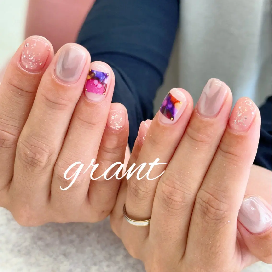 ネイル ニュアンスネイル ハンドネイル nailsalon grantのネイルデザイン