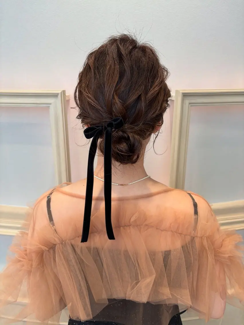 ヘアアレンジ 結婚式・ブライダル ヘアセット サソウ ユリエ🥥のヘアスタイル