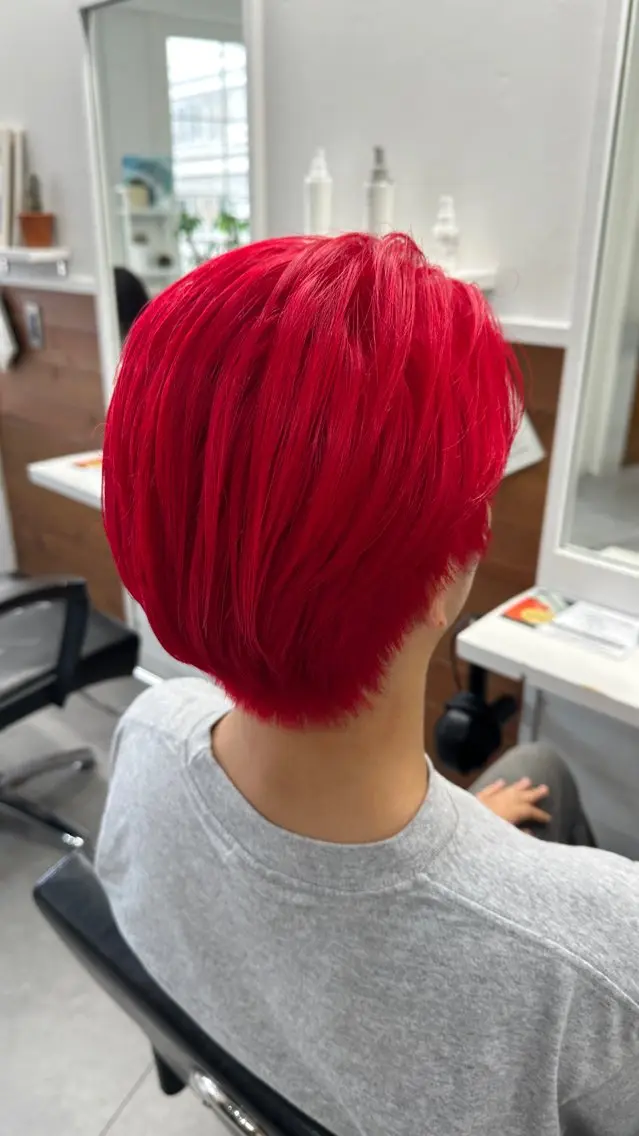 ショート カラー メンズ カット ヘアカラー トリートメント メンズパーマ/ ブリーチ🌊YUNAのヘアスタイル