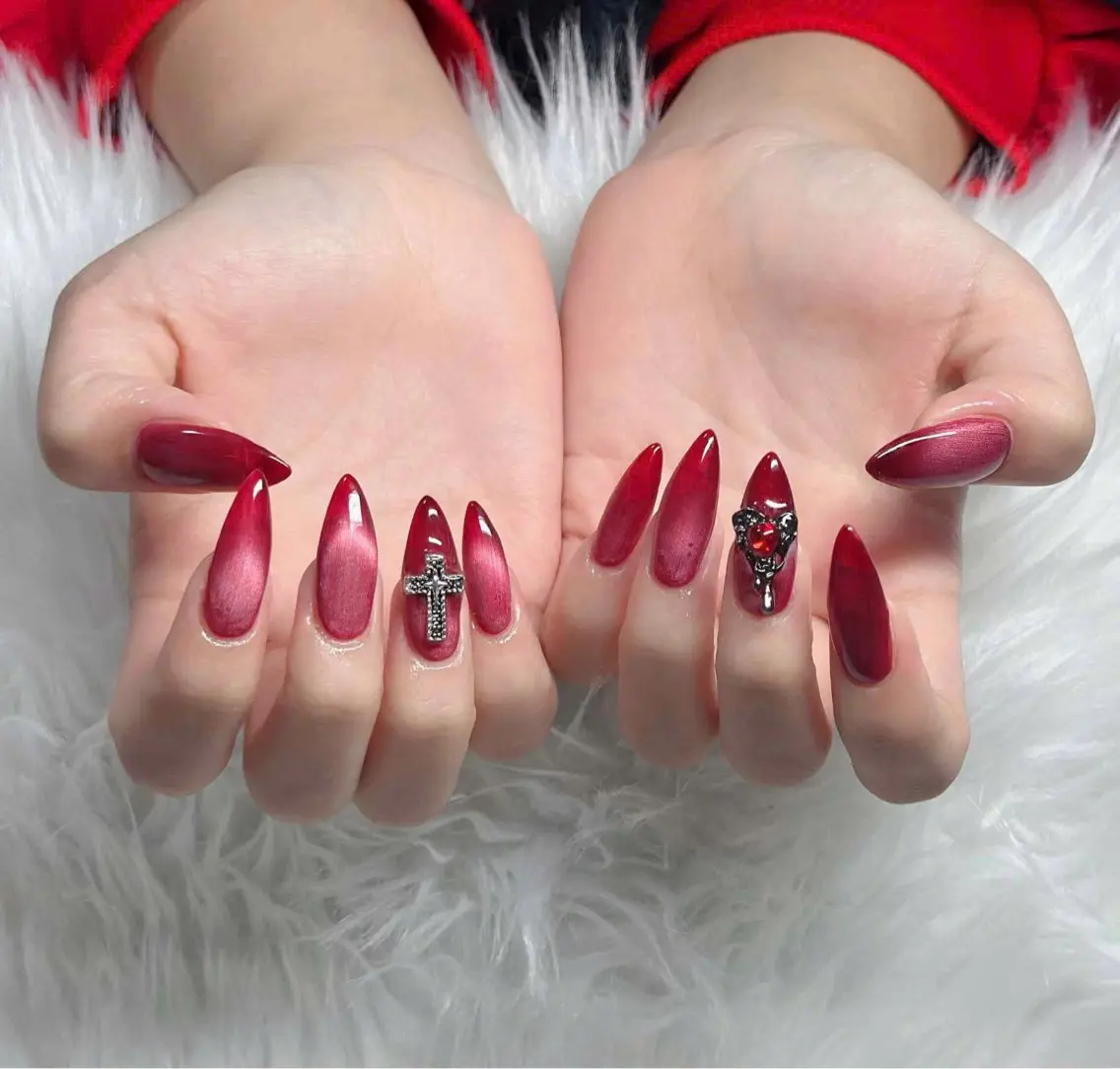 ネイル オーロラネイル フレンチネイル ジェルネイル ハロウィン 韓国ネイル ハンドネイル H.baby Nail Salonのネイルデザイン