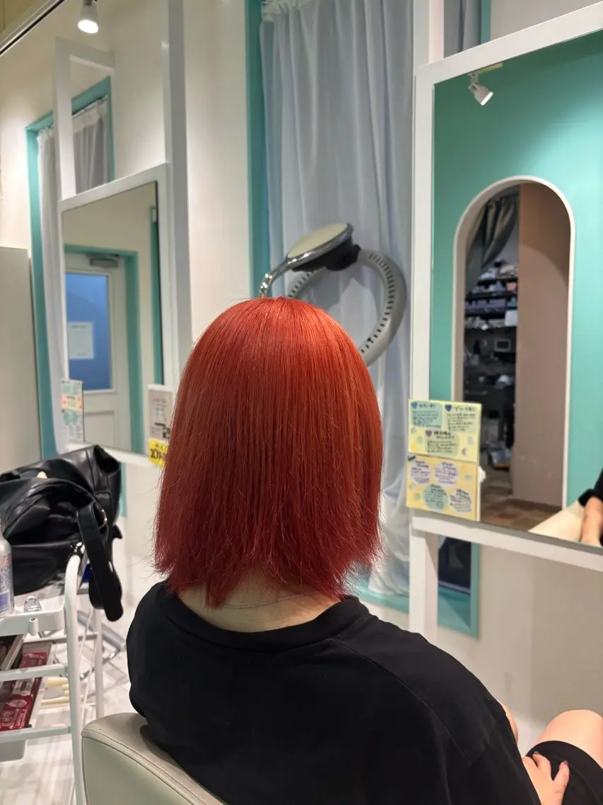 ミディアム カラー オレンジ カット ヘアカラー トリートメント 7月🈵8月 募集中！中村太玖美のヘアスタイル