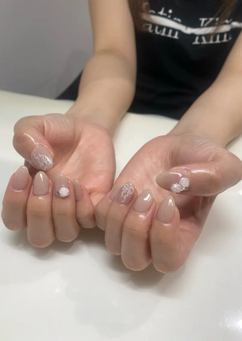 ネイル アートネイル シンプルネイル ハンドネイル M yuuiのネイルデザイン