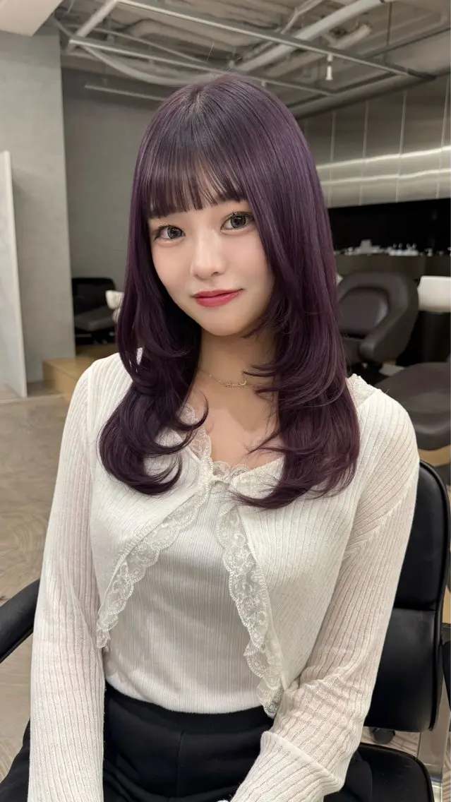 ロング カラー ブリーチ ハイトーンカラー ラベンダーカラー ピンクカラー ピンクラベンダー ヘアカラー トリートメント 💘心斎橋ダブルカラ ー💘minamiのヘアスタイル
