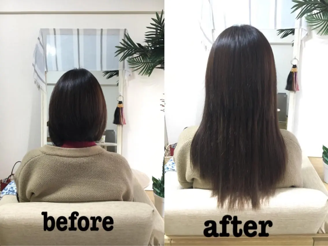 セミロング ボブ エクステ KA BUのヘアスタイル