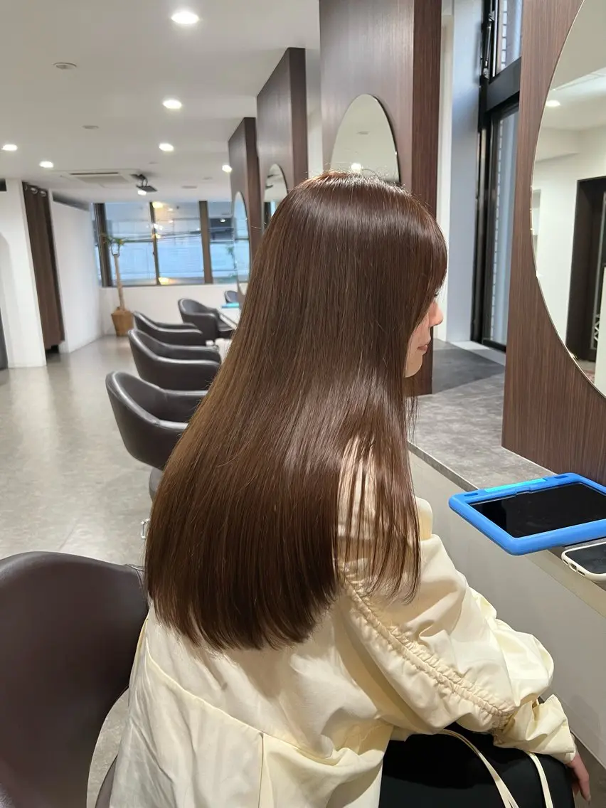 ロング カット ヘアカラー トリートメント 艶髪/髪質改善 【熊野隼人】のヘアスタイル
