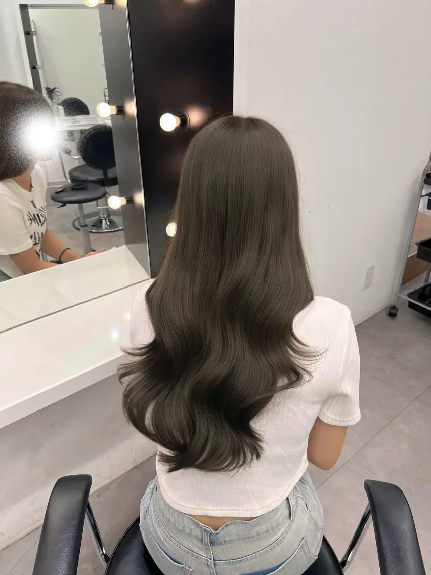 ロング カット ヘアカラー トリートメント しゅういち/赤み消し カラー特化のヘアスタイル