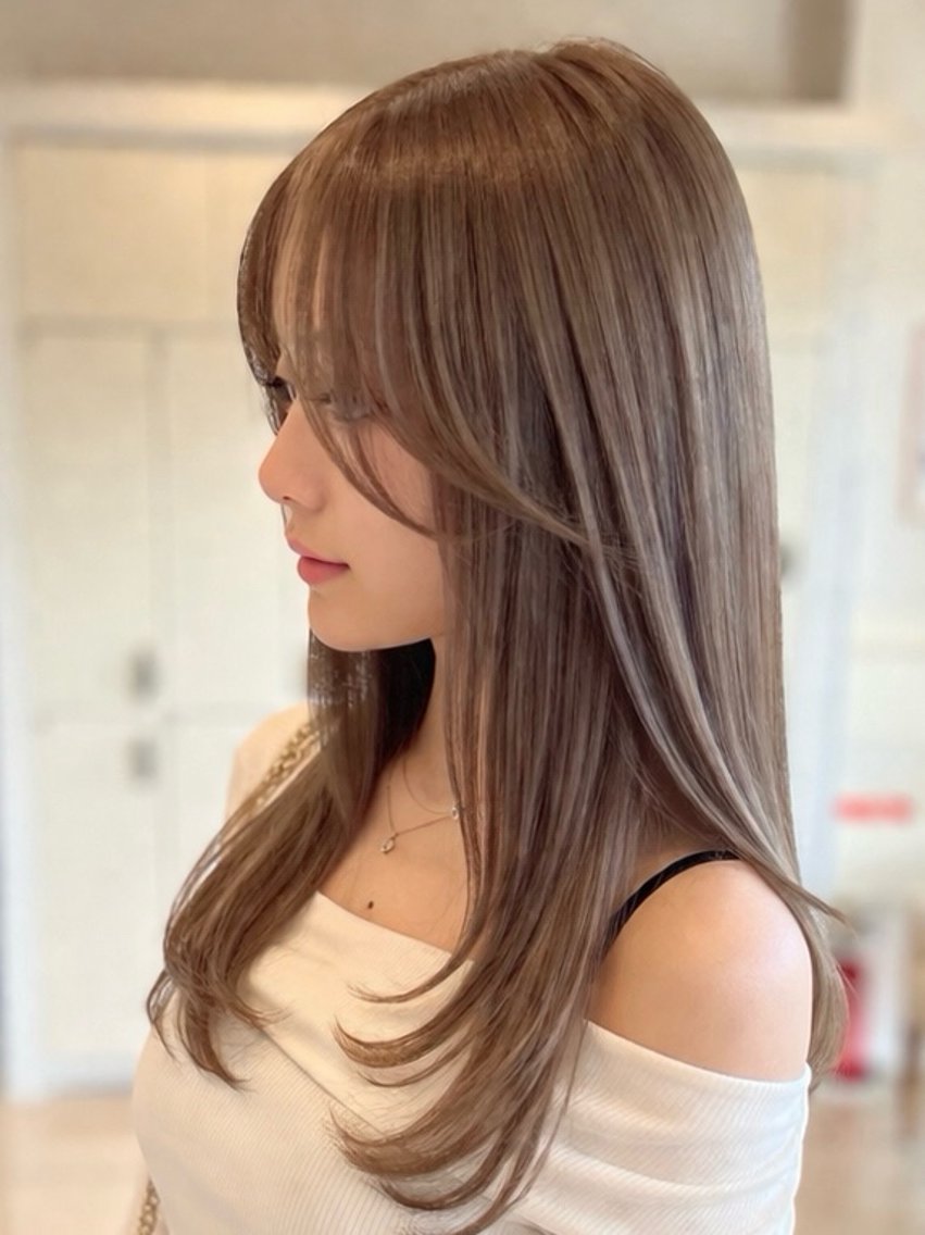 セミロング カラー パーマ 髪質改善 縮毛矯正 トリートメント ストレートパーマ カット ヘアカラー トリートメント 金子 直樹のヘアスタイル