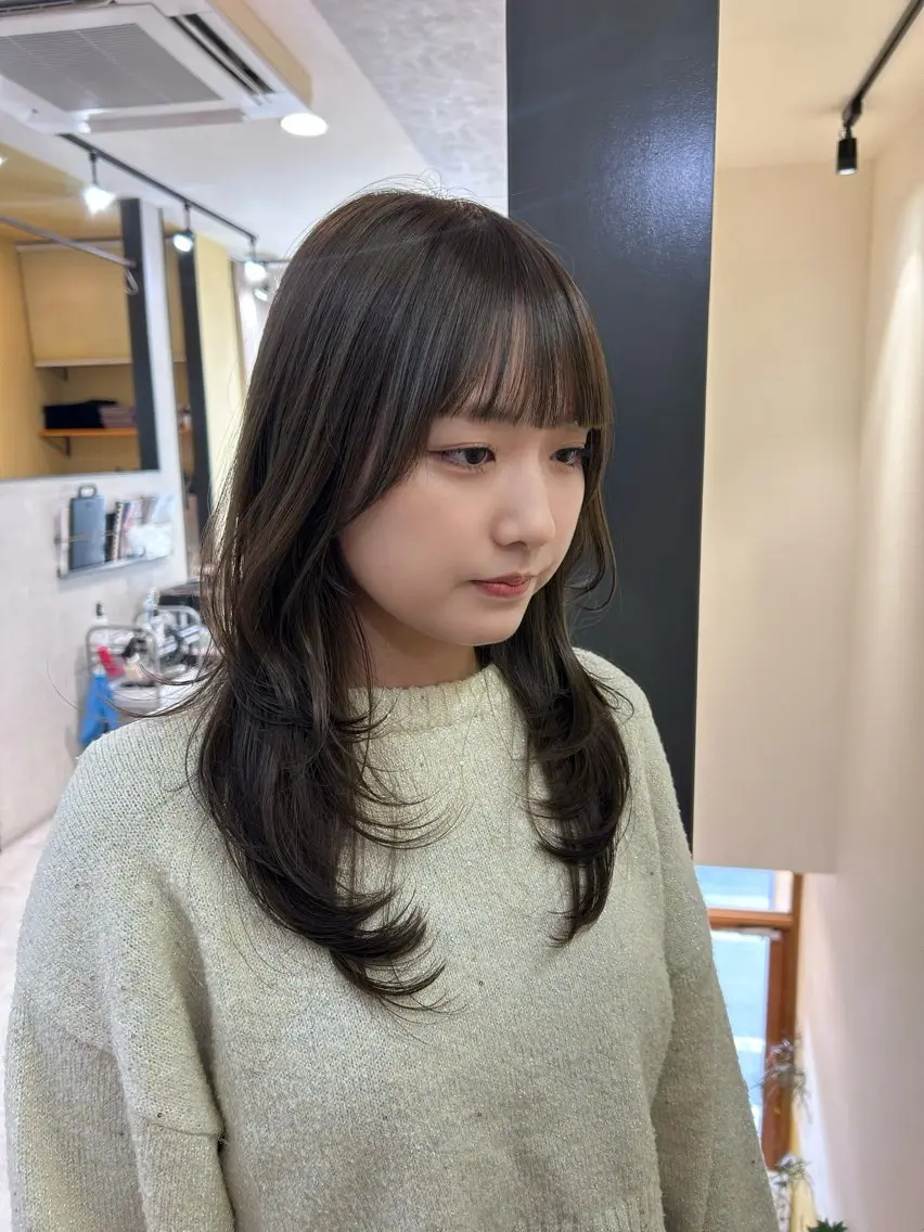 ロング カラー レイヤーカット ロング カット ヘアカラー トリートメント hubhair レイヤー/透明感のヘアスタイル