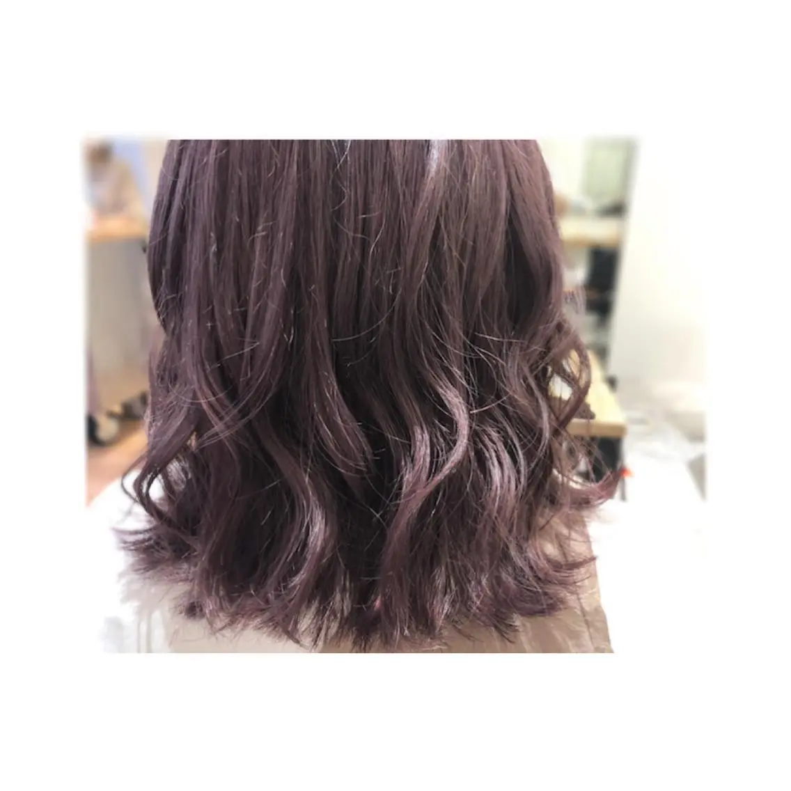 ミディアム カラー ダブルカラー ピンクカラー バイオレットカラー バイオレットピンク まちだ ひとみのヘアスタイル