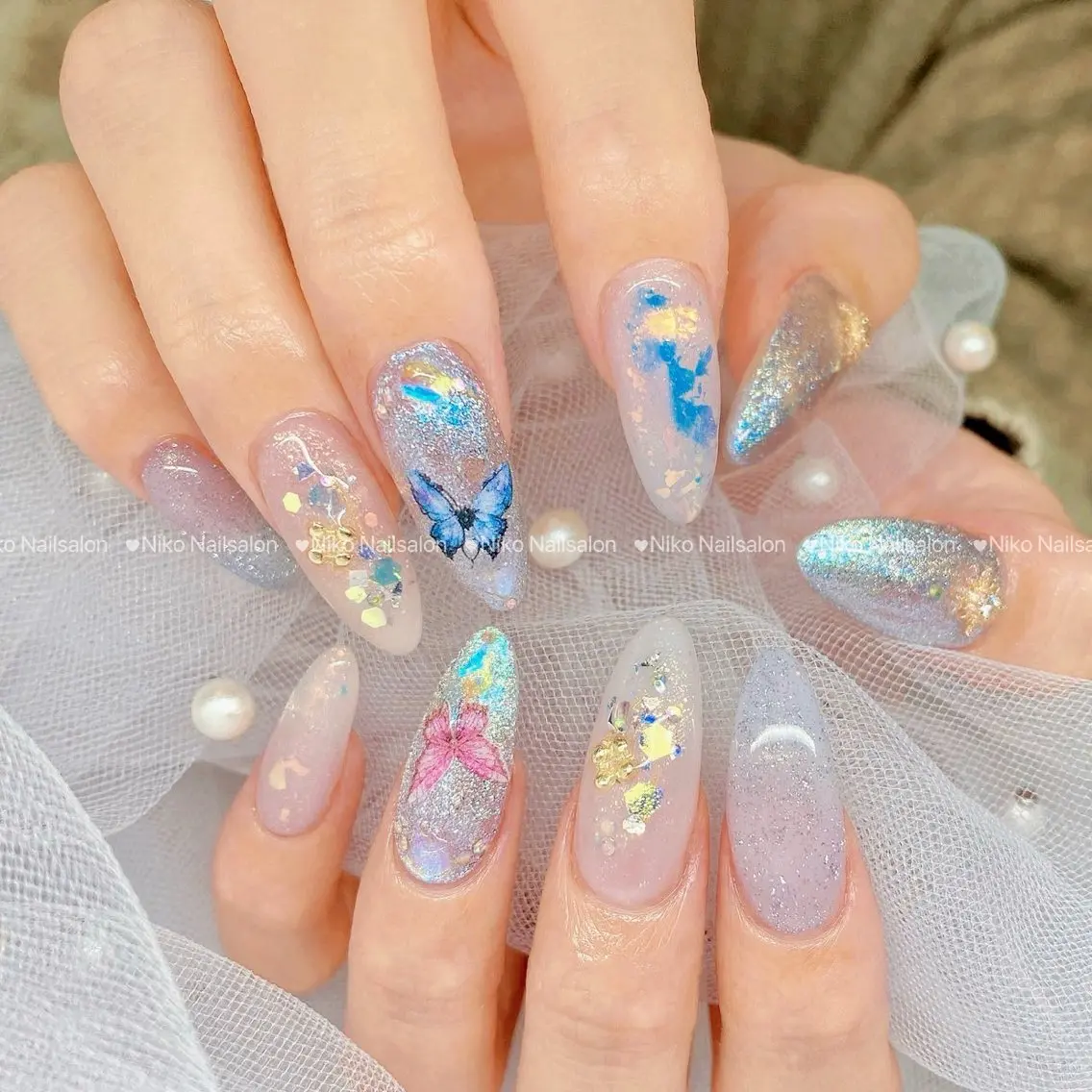 ネイル チークネイル 長さ出し フットネイル フレンチネイル ジェルネイル Niko Nail salon 銀座本店のネイルデザイン
